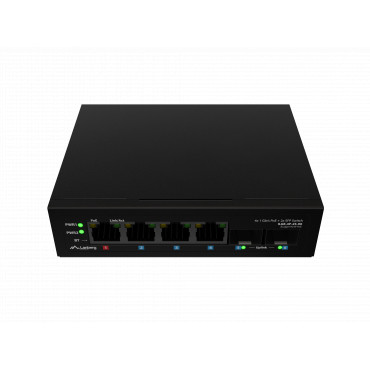 Lanberg Switch Light IndustrialPoE 1xBT 3xAT 2xSFP Din Unmanagment Gigabit Ethernet | ILGE-4P-2S-90 | Unmanaged
