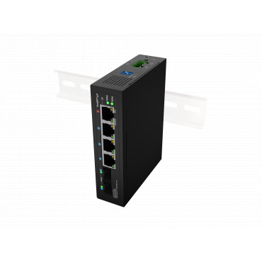 Lanberg Switch Light IndustrialPoE 1xBT 3xAT 2xSFP Din Unmanagment Gigabit Ethernet | ILGE-4P-2S-90 | Unmanaged