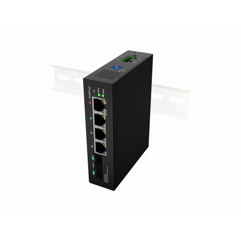 Lanberg Switch Light IndustrialPoE 1xBT 3xAT 2xSFP Din Unmanagment Gigabit Ethernet | ILGE-4P-2S-90 | Unmanaged