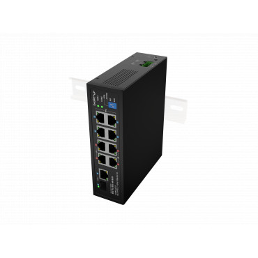 Lanberg Switch PoE 4xBT 4xAT SFP/ETH Din Unmanagment Fast Ethernet | ILFE-8P-1GE-1S-120 | Unmanaged | Din rail, Rack