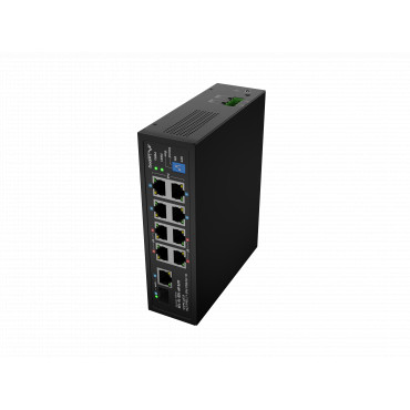 Lanberg Switch PoE 4xBT 4xAT SFP/ETH Din Unmanagment Fast Ethernet | ILFE-8P-1GE-1S-120 | Unmanaged | Din rail, Rack