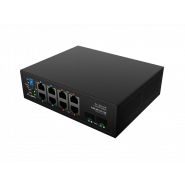 Lanberg Switch PoE 4xBT 4xAT 4xSFP Din Unmanagment Gigabit Ethernet | ILGE-8P-2S-120 | Unmanaged | Din rail