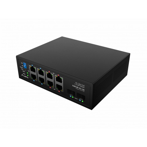 Lanberg Switch PoE 4xBT 4xAT 4xSFP Din Unmanagment Gigabit Ethernet | ILGE-8P-2S-120 | Unmanaged | Din rail