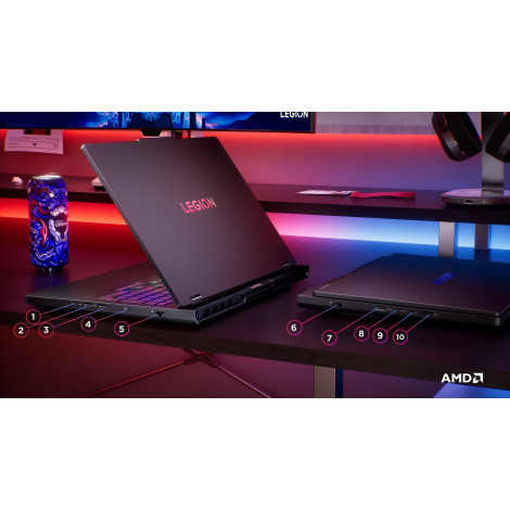 Lenovo Legion Pro 5 16ADR10 | Eclipse Black | 16 " | IPS | WQXGA | 2560 x 1600 pixels | 240 Hz | Anti-glare | AMD Ryzen 9 | 8945