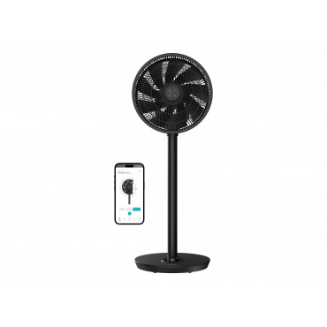 Duux Fan | Whisper Flex 2 | Stand Fan | 2-21.5 W | Diameter 34 cm | Number of speeds 30 | Oscillation | Remote control | Black