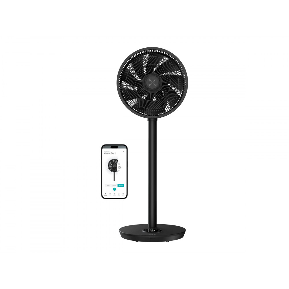 Duux Fan | Whisper Flex 2 | Stand Fan | 2-21.5 W | Diameter 34 cm | Number of speeds 30 | Oscillation | Remote control | Black