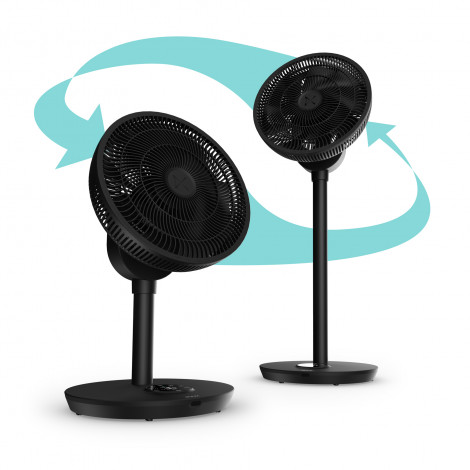 Duux Fan | Whisper Flex 2 | Stand Fan | 2-21.5 W | Diameter 34 cm | Number of speeds 30 | Oscillation | Remote control | Black