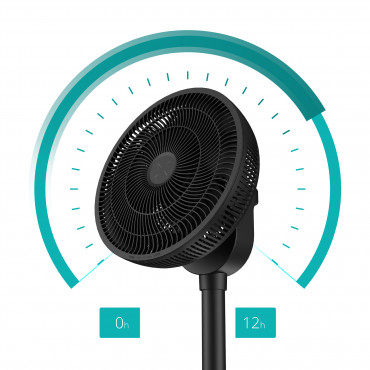 Duux Fan | Whisper Flex 2 | Stand Fan | 2-21.5 W | Diameter 34 cm | Number of speeds 30 | Oscillation | Remote control | Black