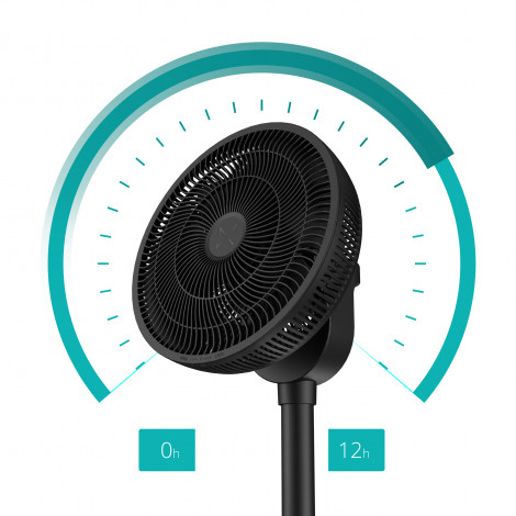 Duux Fan | Whisper Flex 2 | Stand Fan | 2-21.5 W | Diameter 34 cm | Number of speeds 30 | Oscillation | Remote control | Black
