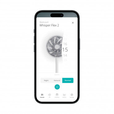 Duux Fan | Whisper Flex 2 | Stand Fan | 2-21.5 W | Diameter 34 cm | Number of speeds 30 | Oscillation | Remote control | White
