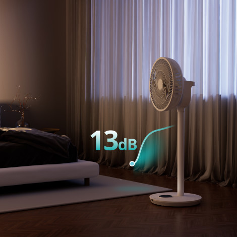 Duux Fan | Whisper Flex 2 | Stand Fan | 2-21.5 W | Diameter 34 cm | Number of speeds 30 | Oscillation | Remote control | White