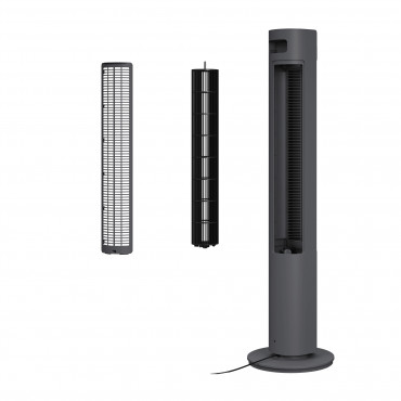 Duux | Fan | Elevate | Smart Tower Fan | 4.5-40 W | Number of speeds 12 | Oscillation | Remote control | Grey