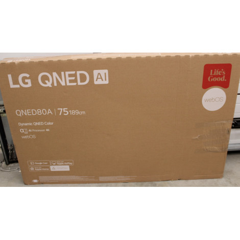 SALE OUT. LG 75QNED80A3A 75" (189 cm) LED LCD TV | SALE OUT. LG TV | 75QNED80A3A | 75 | Smart TV | webOS 25 | 4K UHD | DAMAGED P