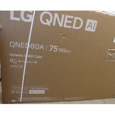 SALE OUT. LG 75QNED80A3A 75" (189 cm) LED LCD TV | SALE OUT. LG TV | 75QNED80A3A | 75 | Smart TV | webOS 25 | 4K UHD | DAMAGED P