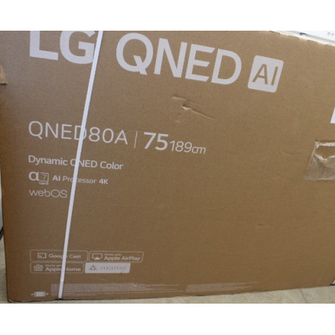 SALE OUT. LG 75QNED80A3A 75" (189 cm) LED LCD TV | SALE OUT. LG TV | 75QNED80A3A | 75 | Smart TV | webOS 25 | 4K UHD | DAMAGED P