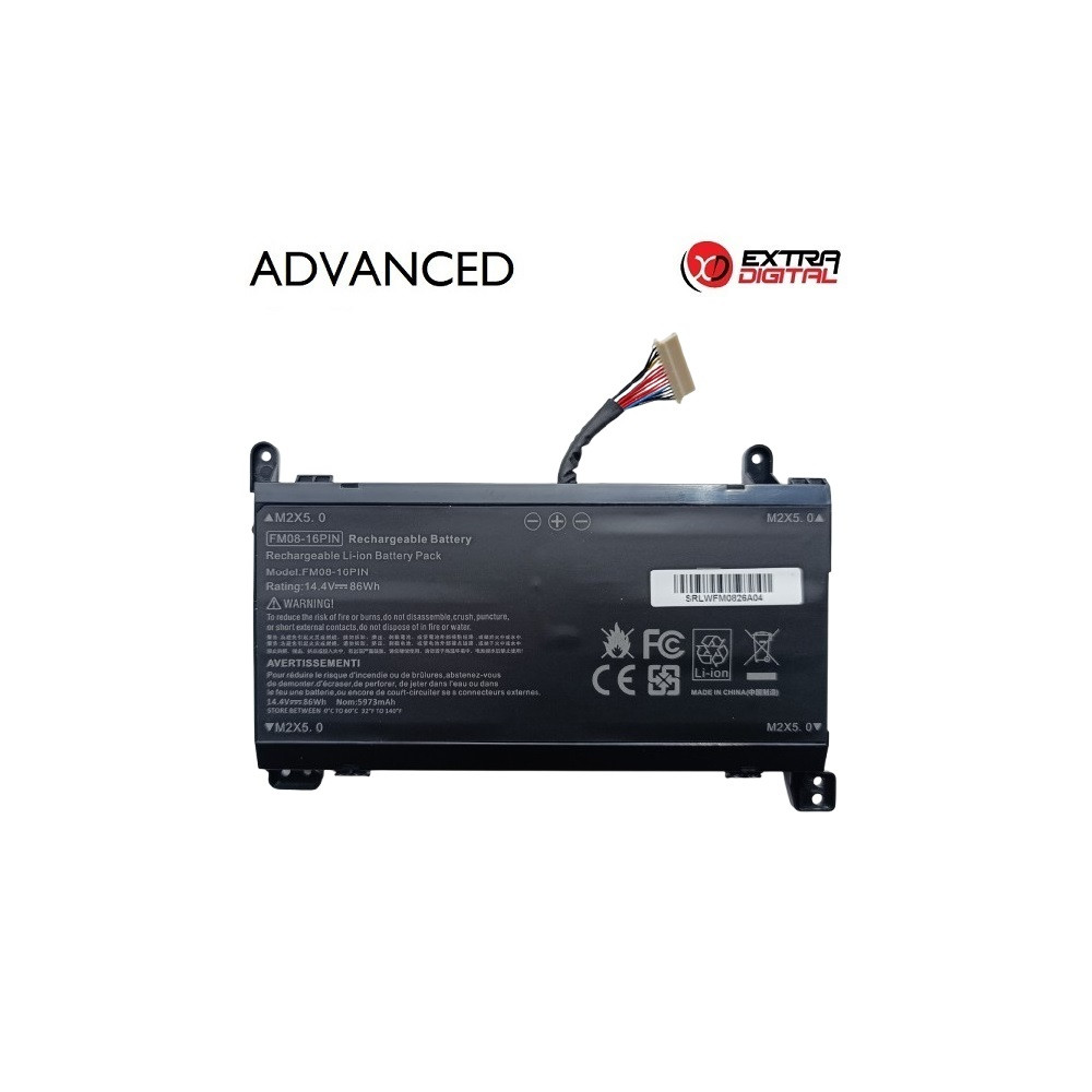 Nešiojamo kompiuterio baterija HP FM08, 86Wh, 5973mAh, 16 pin, Extra Digital Advanced