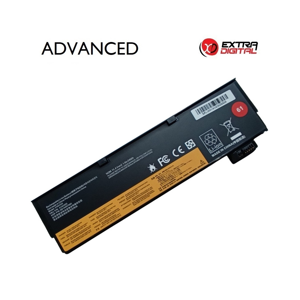 Nešiojamo kompiuterio baterija LENOVO 01AV423, 2100mAh, Extra Digital Advanced