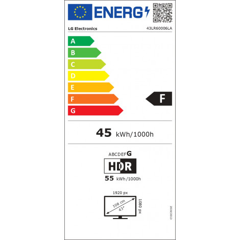 LG 43LR60006LA | 43" | Smart TV | webOS | FHD