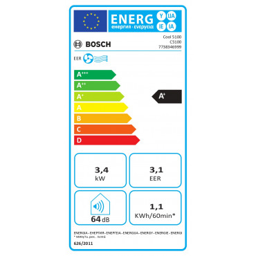 Bosch Mobile Air Conditioner | Cool 5100 | Suitable for rooms up to 115 m | White