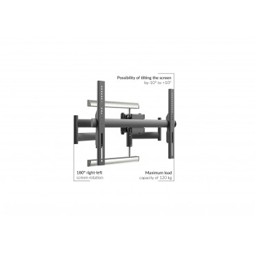 EDBAK Wall mount | Heavy Duty Swing Arm | Tilt | 42-98 " | Maximum weight (capacity) 120 kg | Black