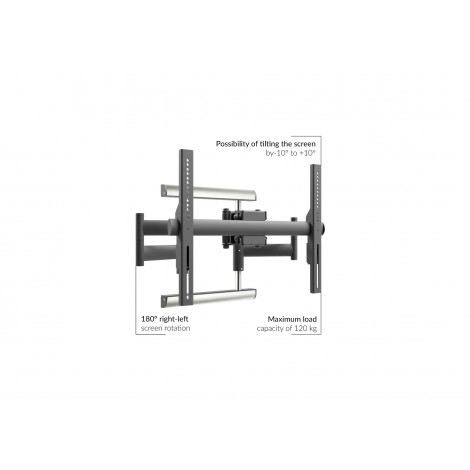 EDBAK Wall mount | Heavy Duty Swing Arm | Tilt | 42-98 " | Maximum weight (capacity) 120 kg | Black