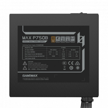 Gamemax PSU | MAX P750B | 750 W | Bronze | Non-Modular