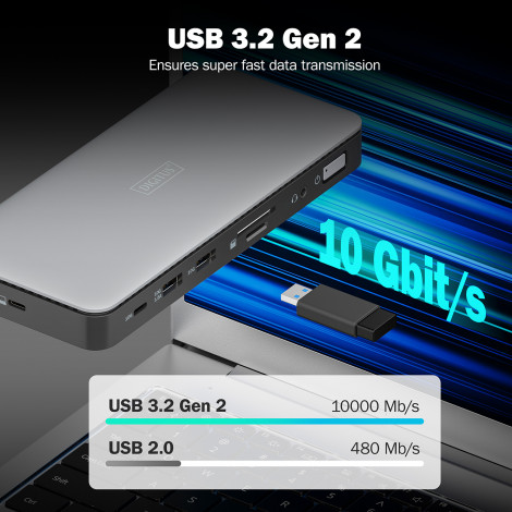 Digitus USB-C Docking Station, 11-port | DA-70917 | HDMI ports quantity 2 | Ethernet LAN