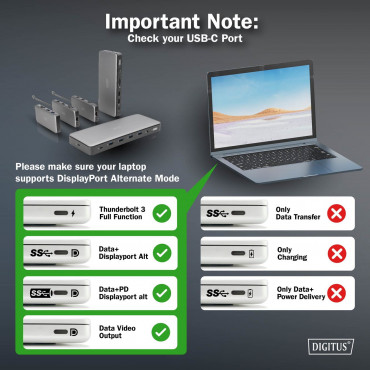 Digitus USB-C Docking Station, 11-port | DA-70917 | HDMI ports quantity 2 | Ethernet LAN