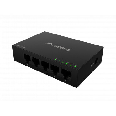 Lanberg Switch 5x1GB/s Unmanagment Gigabit Ethernet Desktop 12V metal case | DSM1-1005 | Unmanaged | Desktop