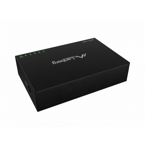 Lanberg Switch 5x1GB/s Unmanagment Gigabit Ethernet Desktop 12V metal case | DSM1-1005 | Unmanaged | Desktop