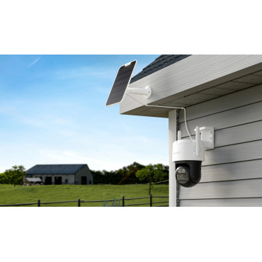 Reolink 4K Dual-Lens Wi-Fi 6 Battery-Powered Security Camera withSolar Panel 2 | Trackmix Series B770 | PTZ | 2.8mm/F1.6 | H.264