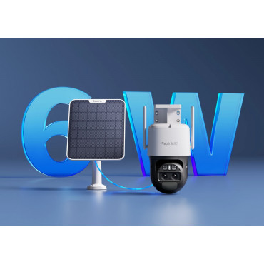 Reolink 4K Dual-Lens Wi-Fi 6 Battery-Powered Security Camera withSolar Panel 2 | Trackmix Series B770 | PTZ | 2.8mm/F1.6 | H.264