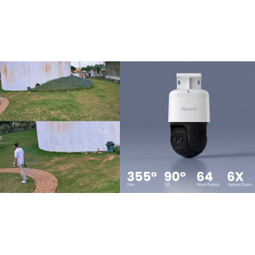Reolink 4K Dual-Lens PoE Camera with Auto Tracking | TrackMix PoE | PTZ | 8 MP | 2.8mm/F1.6 | IP65 | H.264, H.265 | Micro SD, Ma