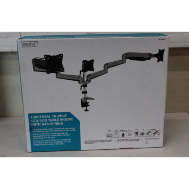 SALE OUT. DIGITUS Triple monitor mount, 3x 27", 3x 6 kg | Digitus Desk Mount | Triple Monitor Gas Spring Mount DA-90363 | Adjust