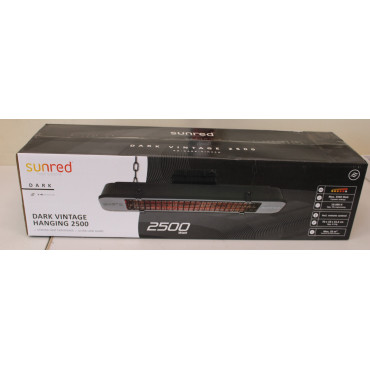 SALE OUT. Sunred RD-DARK-VIN25H Heater, Dark Vintage Hanging, Power 2500 W, Black | SUNRED Heater | RD-DARK-VIN25H, Dark Vintage