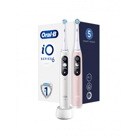 Oral-B Electric Toothbrush | iO6 DuoPack | Rechargeable | For adults | Number of brush heads included 2 | Number of teeth brushi