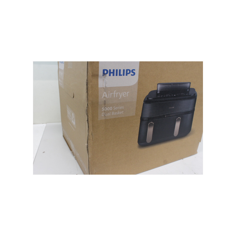 SALE OUT. Philips Dual Steam Air Fryer | NA552/00 5000 Series | Power 2750 W | Capacity 9 L | RapidAir Plus | Black | DAMAGED PA