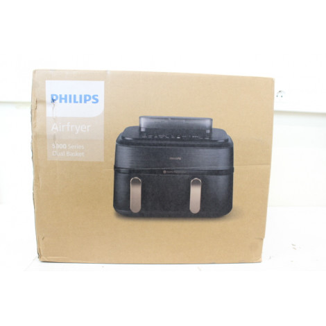 SALE OUT. Philips Dual Steam Air Fryer | NA552/00 5000 Series | Power 2750 W | Capacity 9 L | RapidAir Plus | Black | DAMAGED PA