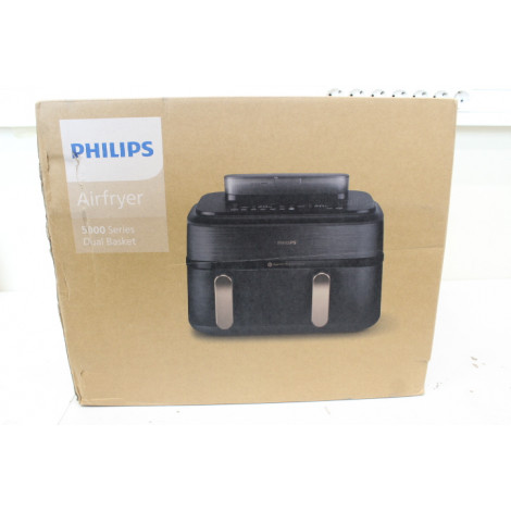 SALE OUT. Philips Dual Steam Air Fryer | NA552/00 5000 Series | Power 2750 W | Capacity 9 L | RapidAir Plus | Black | DAMAGED PA
