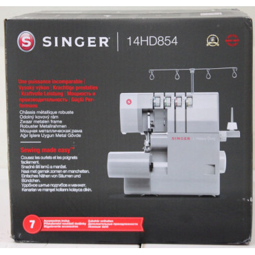 SALE OUT. Singer Sewing Machine | 14HD-854 Heavy Duty Serger | Number of stitches 8 | Grey | DAMAGED PACKAGING