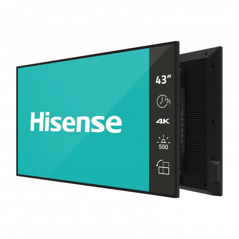 Hisense 43DM66D | Digital Signage Display | 43 " | Landscape/Portrait | 24/7 | Android | Wi-Fi | 8 ms | 178 | 178 | 500 cd/m