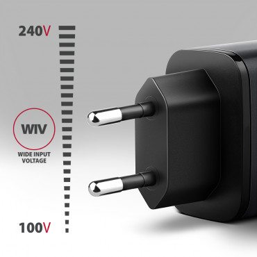AXAGON Wall charger 67W, 2x port (USB-A + USB-C) PD3.0/PPS/QC4+/SFC 2.0/Apple | ACU-PQ67