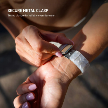 Fixed | Resin Strap for Apple Watch 38/40/41mm | Cloud White | Epoxy resin