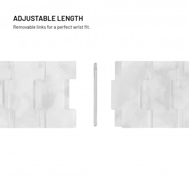 Fixed | Resin Strap for Apple Watch 38/40/41mm | Cloud White | Epoxy resin