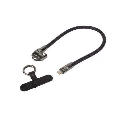 Lanberg USB-C M/M Lanyard/Keychain Cable, 0.3 m, 240 W | CA-CMCM-10LN-0003-BK