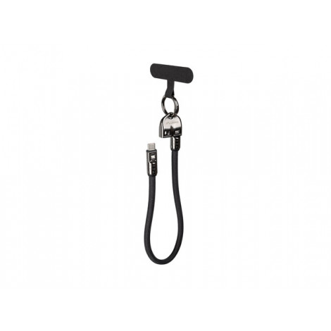 Lanberg USB-C M/M Lanyard/Keychain Cable, 0.3 m, 240 W | CA-CMCM-10LN-0003-BK