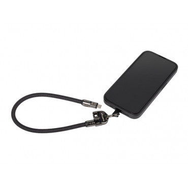 Lanberg USB-C M/M Lanyard/Keychain Cable, 0.3 m, 240 W | CA-CMCM-10LN-0003-BK