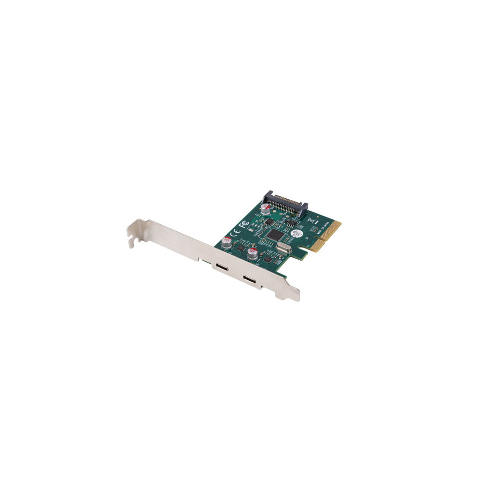 Lanberg PCI-Express X1 Card to 2X USB-C 3.2 GEN 2X1 Low profile | PCE-UC3-002