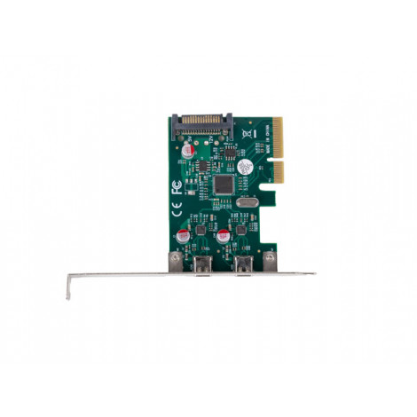 Lanberg PCI-Express X1 Card to 2X USB-C 3.2 GEN 2X1 Low profile | PCE-UC3-002