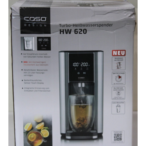 SALE OUT. Caso Turbo hot water dispenser | HW 620 | Water Dispenser | 2600 W | 2.5 L | Plastic/Stainless Steel | Black/Stainless